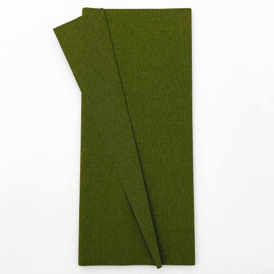 Double Sided Crepe Paper ~ Gloria Doublette from Germany ~ Olive Green